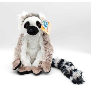 Wild Republic Plush Ringtail Lemur Realistic Stuffed Animal 11"